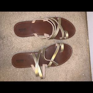 Gold strapped sandals